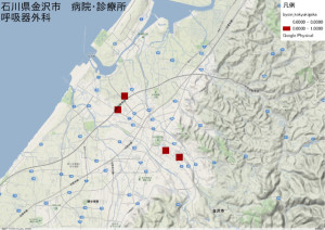 石川県金沢市　病院・診療所　呼吸器外科