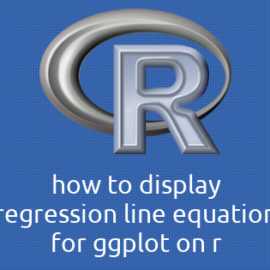 R ggplotに回帰直線の式を表示する方法