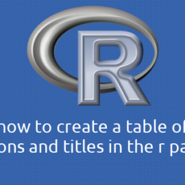 R パッケージ内の関数とタイトルの表を作成する方法
